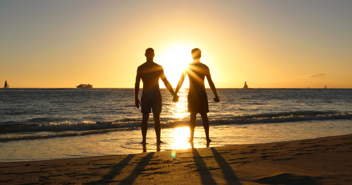 Gay Mature Dating Gay Couple Sunset Silhouette